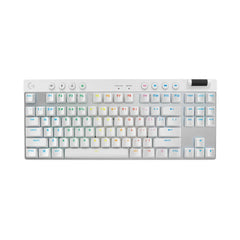 A Photo Of Logitech PRO X TKL LIGHTSPEED Wireless Gaming Keyboard - White - Tenkeyless Design, RGB LIGHTSYNC, 50-Hour Battery - 920-012143