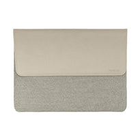 MagEasy MagSleeve for MacBook 13" - 14" Laptop - Beige Magnetic Leather Sleeve