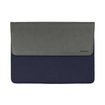 MagEasy MagSleeve for MacBook - Navy Leather Laptop Sleeve with Magnetic Closure