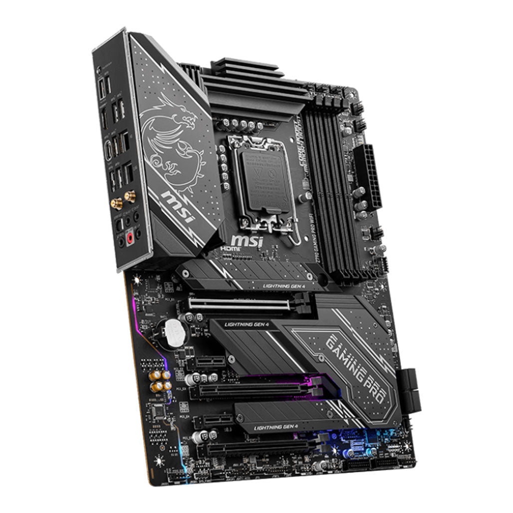 A Photo Of MSI Z790 Gaming Pro WiFi DDR5 ATX Motherboard | LGA 1700, 4x DDR5 Slots, PCIe 4.0, RGB Lighting