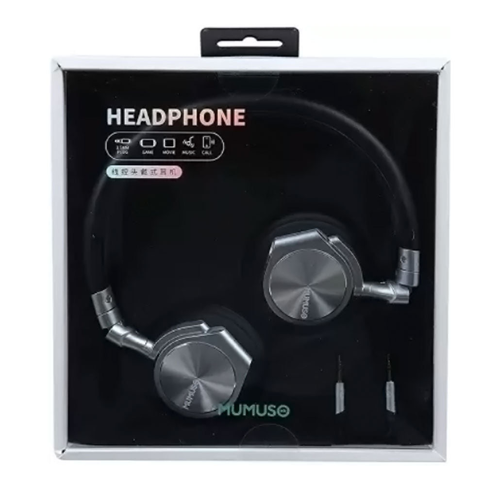 A Photo Of Mumuso Over-Ear Wired Headphones with Built-In Microphone – Lightweight, Android Phone Compatible