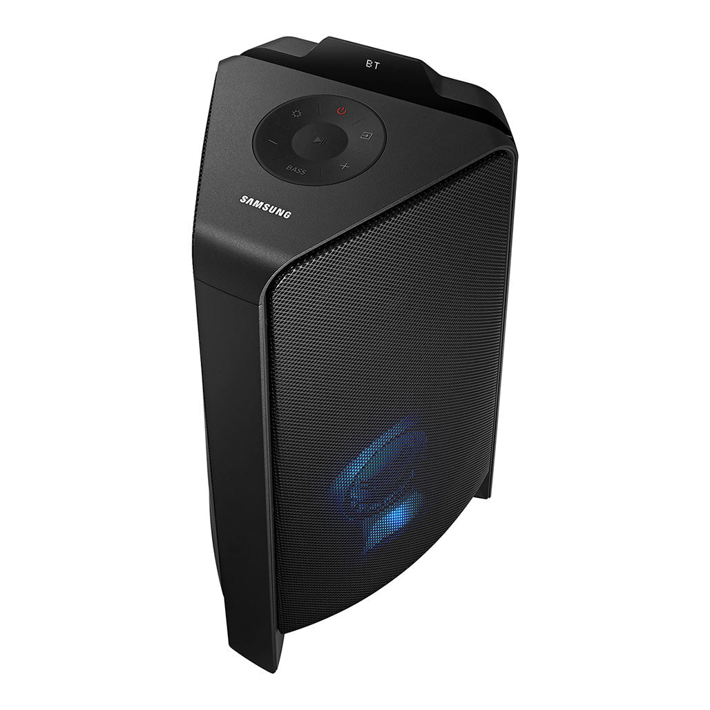 A Photo Of Samsung MX-T40 Sound Tower 300W High Power Audio System – Bi-Directional Speakers, LED Lights, Bluetooth Connectivity