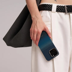 A Photo Of Pitaka Sunset Moonrise Tactile Woven Case for iPhone 16 Pro – Ultra-Thin, Lightweight Aramid Fiber Protection