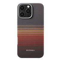 Pitaka Sunset Moonrise Tactile Woven Case for iPhone 16 Pro Max – Ultra-Thin, Lightweight Aramid Fiber Protection