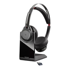 A Photo Of Poly Voyager Focus UC Stereo Bluetooth Headset | Noise-Free, Immersive Audio Experience