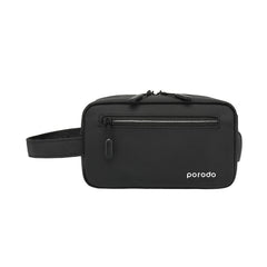 A Photo Of Porodo Lifestyle Multi-Compartment Storage Bag 8.2 inch With 2A USB Charging Output