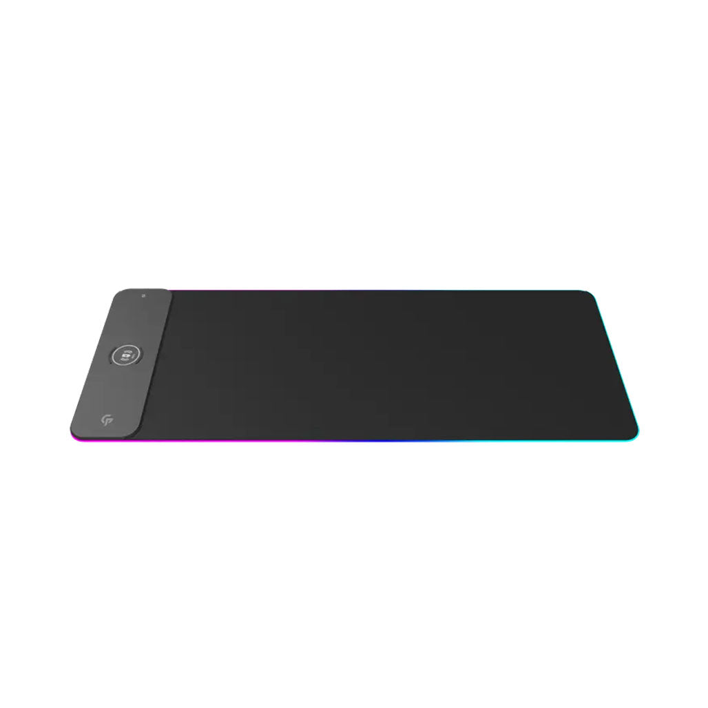 A Photo Of Porodo RGB Gaming Mouse Pad With 15W Fast Wireless Charger - Black