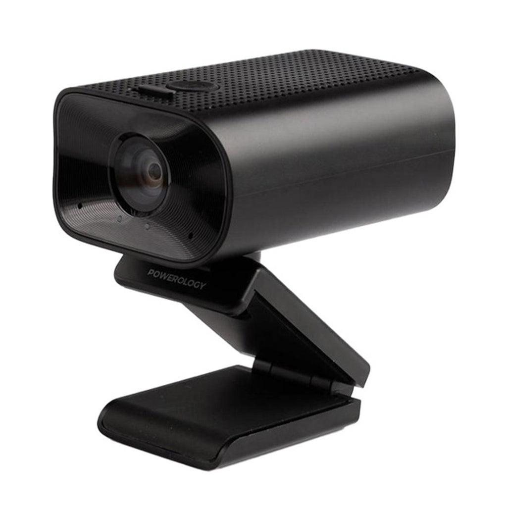 A Photo Of Powerology 1080P FHD Conference Webcam with Tripod, Dual MIC, and AI Noise Reduction