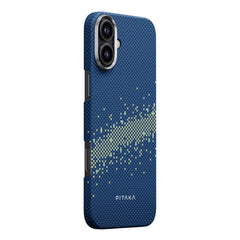 A Photo Of Pitaka StarPeak Tactile Woven Case for iPhone 16 - Milky Way Galaxy