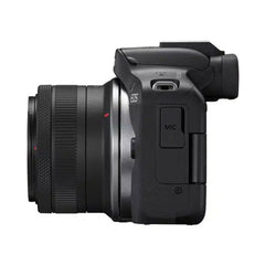 A Photo Of Canon EOS R50 Mirrorless Camera Content Creator Kit, Black | Includes Mic and Tripod
