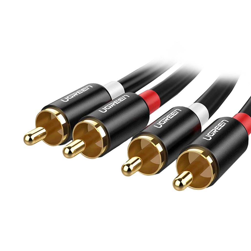 A Photo Of UGreen 3M RCA Male to RCA Male Stereo Audio Cable | High-Quality ABS Material for Clear Audio Transmission