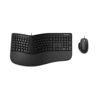 Microsoft Ergonomic Desktop Combo – Wired Keyboard and Mouse for Ultimate Comfort and Productivity