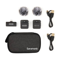 A Photo Of Saramonic Blink 100 B4 Wireless Mic System for iPhone - Dual 2-Person Clip-On with Lightning Receiver