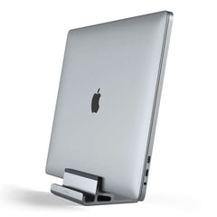A Photo Of Satechi Dual Vertical Laptop Stand - Premium Vertical Dock for MacBook, iPad, Tablets, and Smartphones