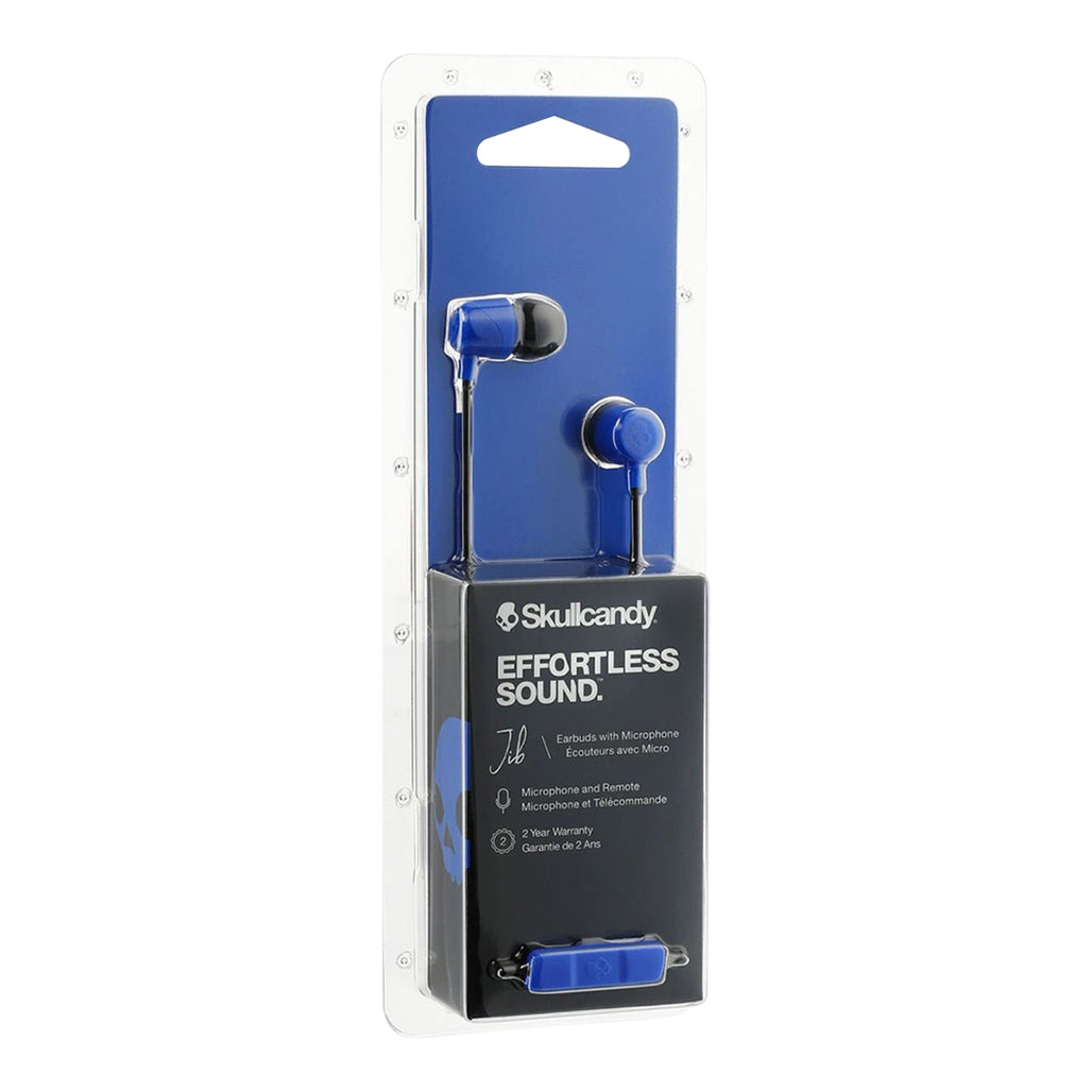 A Photo Of Skullcandy Jib In-Ear Earbuds with Microphone - Blue | Supreme Sound, Noise Isolation, Comfortable Fit