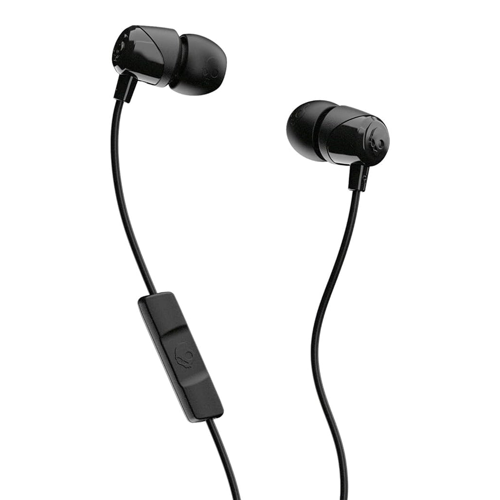 A Photo Of Skullcandy Jib In-Ear Earbuds with Microphone - Black | Supreme Sound, Noise Isolation, Comfortable Fit