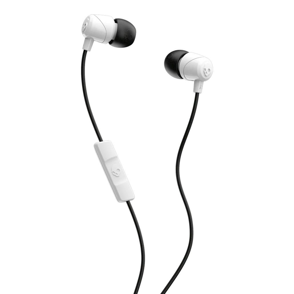 A Photo Of Skullcandy Jib In-Ear Earbuds with Microphone - White | Supreme Sound, Noise Isolation, Comfortable Fit