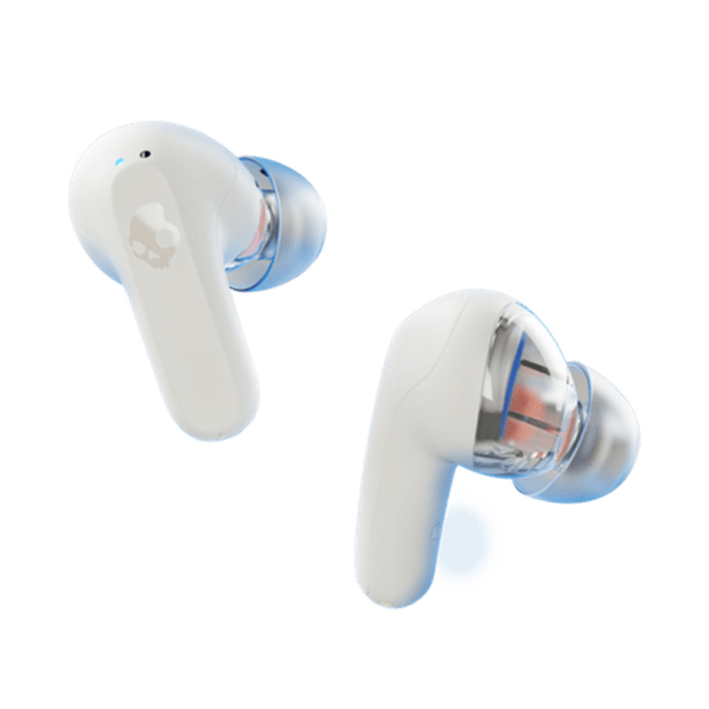A Photo Of Skullcandy Rail True Wireless Earbuds - White | High-Performance, All-Day Audio