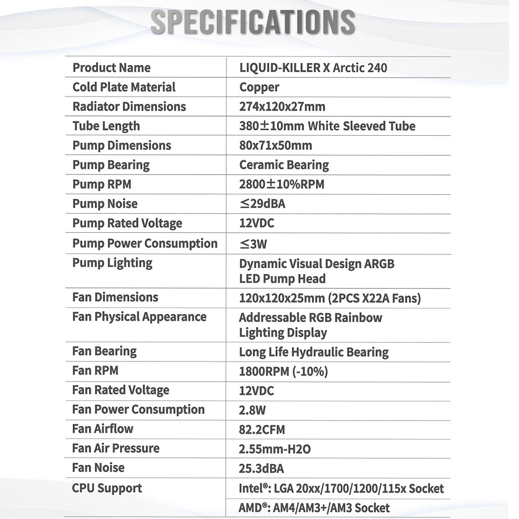 A Photo Of Xigmatek Liquid Killer X 240 Arctic