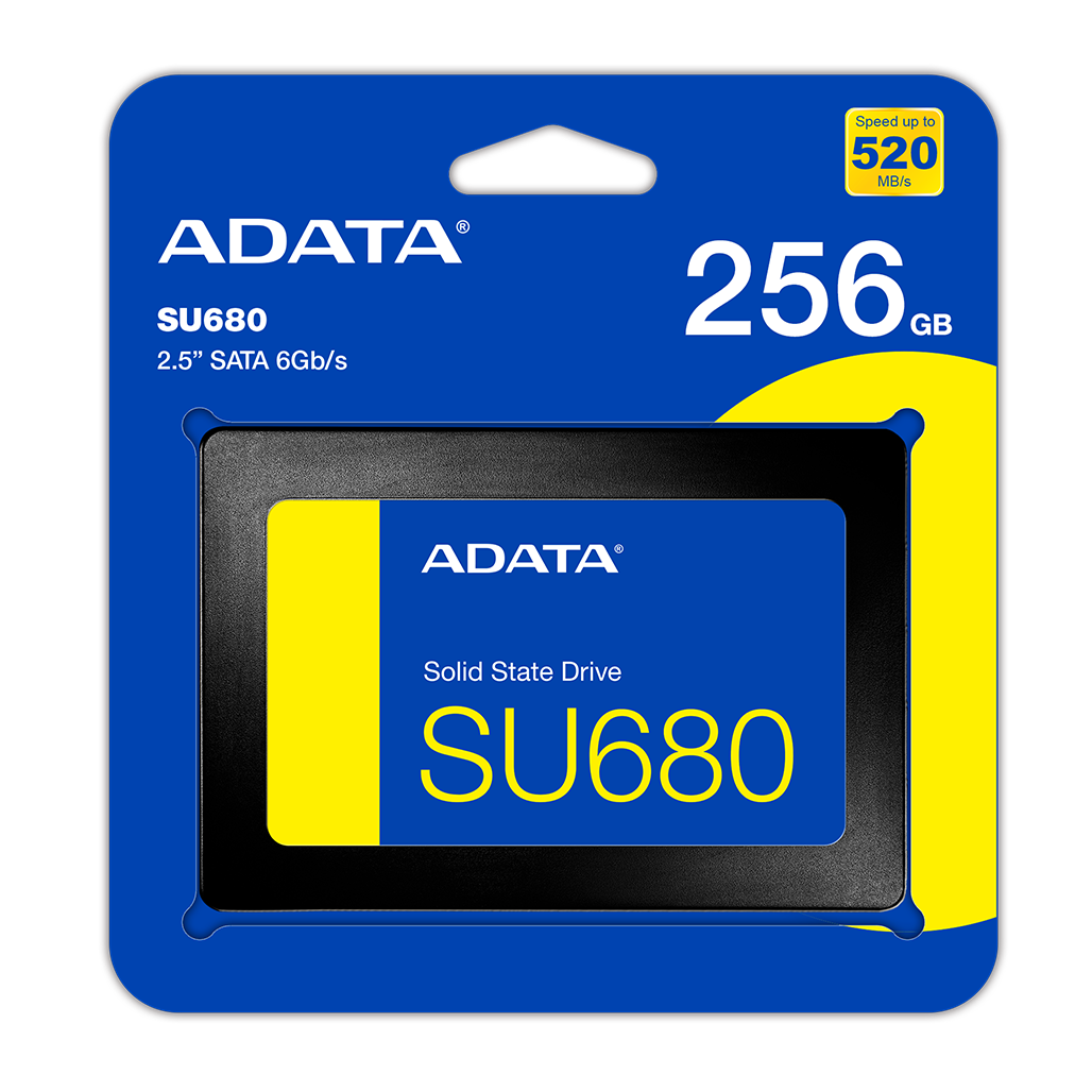 A Photo Of ADATA Ultimate SU680 256GB Internal SSD | AULT-SU680-256GR - High-Speed 3D NAND Flash, SLC Caching, Advanced Error Correction