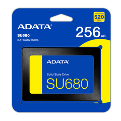 A Photo Of ADATA Ultimate SU680 256GB Internal SSD | AULT-SU680-256GR - High-Speed 3D NAND Flash, SLC Caching, Advanced Error Correction