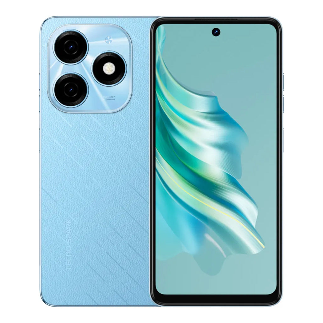 A Photo Of Tecno Spark 20 8GB Ram 256GB Storage - Magic Skin Blue