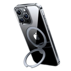 A Photo Of Torras UPRO Ostand Clear MagSafe Case for iPhone 15 Pro Max – Hidden Kickstand, Anti-Yellowing Technology, and Military-Grade Protection