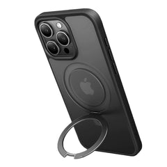 A Photo Of Torras UPRO Ostand Black MagSafe Case for iPhone 15 Pro – 360° Kickstand with Enhanced Protection and Fast Wireless Charging