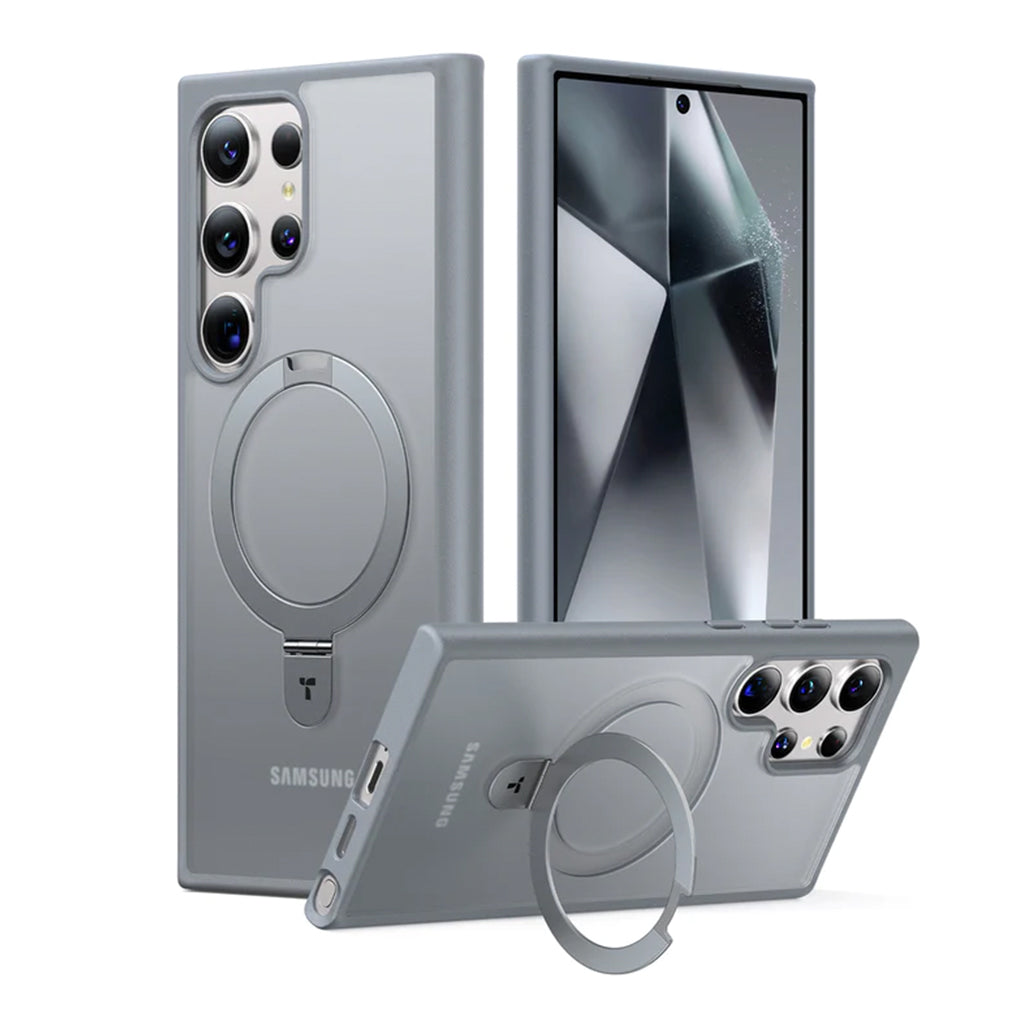 A Photo Of Torras Guardian Ostand Case for Samsung S24 Ultra | Halbach Array Tech, Flexible Stand, Military-Grade Protection