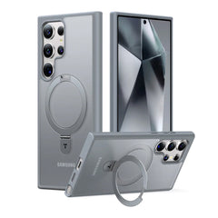 A Photo Of Torras Guardian Ostand Case for Samsung S24 Ultra | Halbach Array Tech, Flexible Stand, Military-Grade Protection