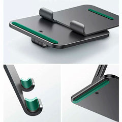 A Photo Of UGreen LP134 Foldable Metal Tablet Stand - Grey | Adjustable Aluminum Holder for Tablets and Smartphones