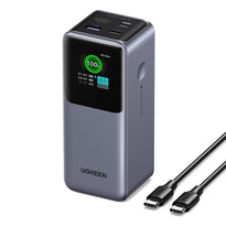 UGREEN Nexode 20000mAh 130W Power Bank with Smart TFT Display and 100W Fast Charging – Airline-Approved for iPhone, MacBook, and More
