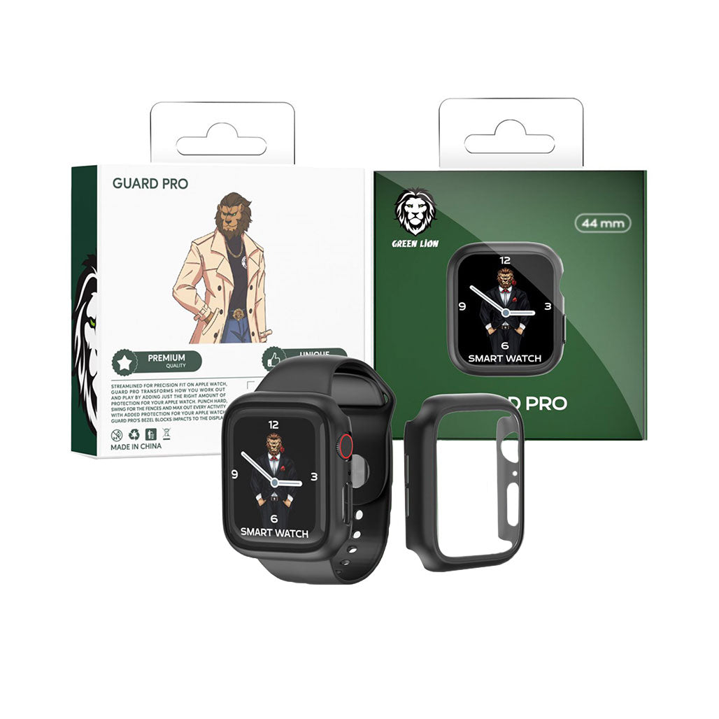 A Photo Of Green Lion Slim Guard Pro Case with Glass For Apple Watch 44mm