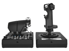 A Photo Of Logitech 945-000059 X56 H.O.T.A.S. RGB Throttle and Stick Simulation Controller - Advanced Military-Grade Flight Control