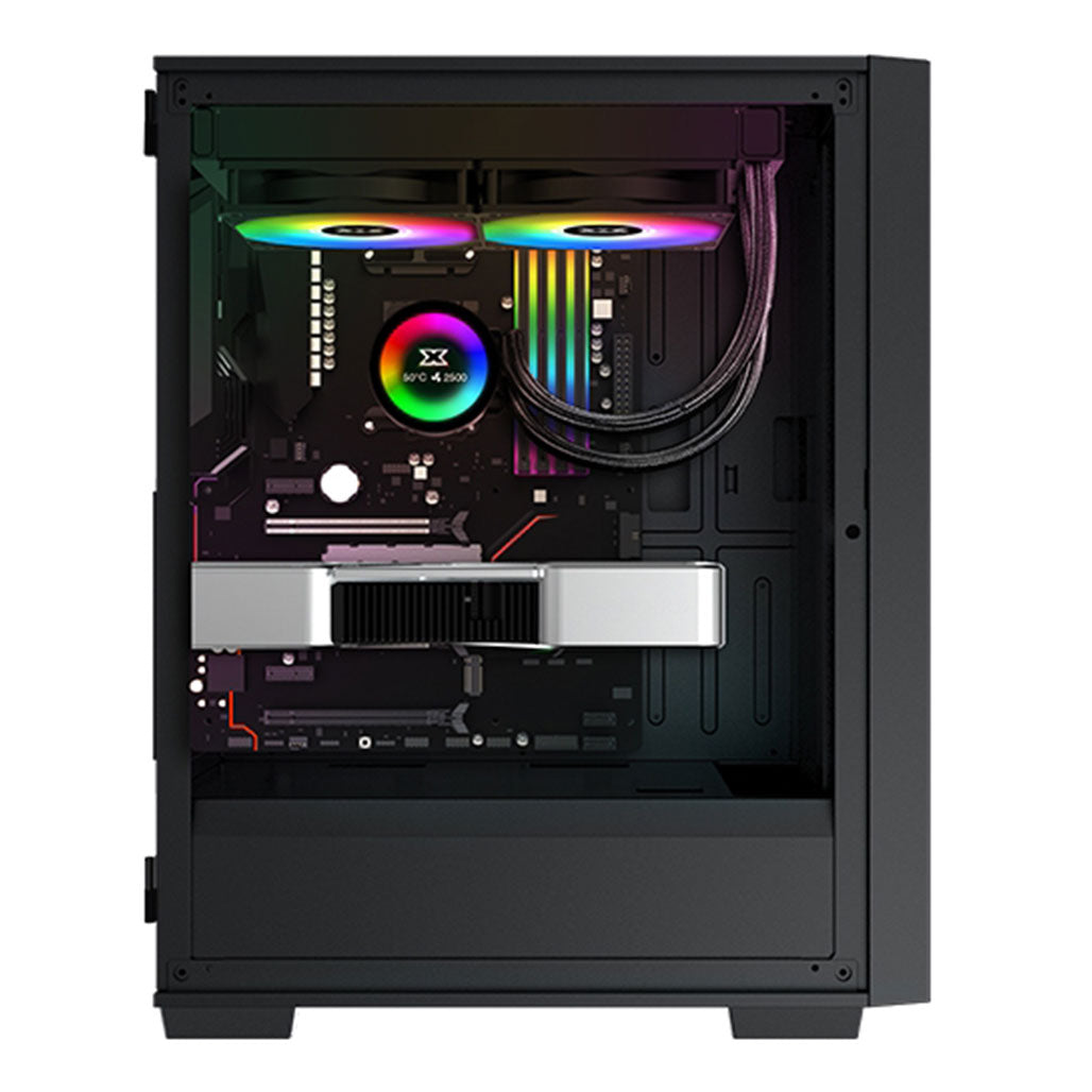 A Photo Of Xigmatek Lux G - Black Metal Grey ATX Case