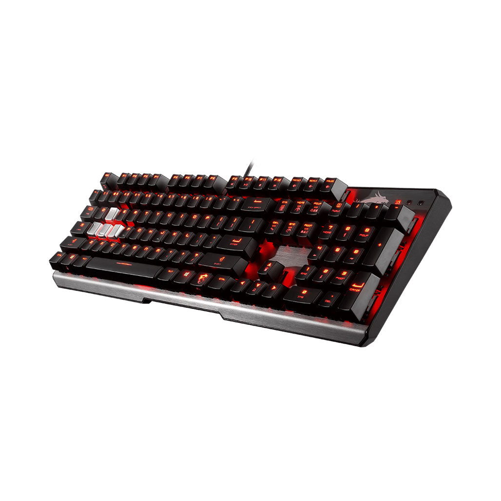 A Photo Of MSI Vigor GK60 - Full-size Wired Mechanical Gaming Keyboard with Cherry MX Red Switches and Red Backlight