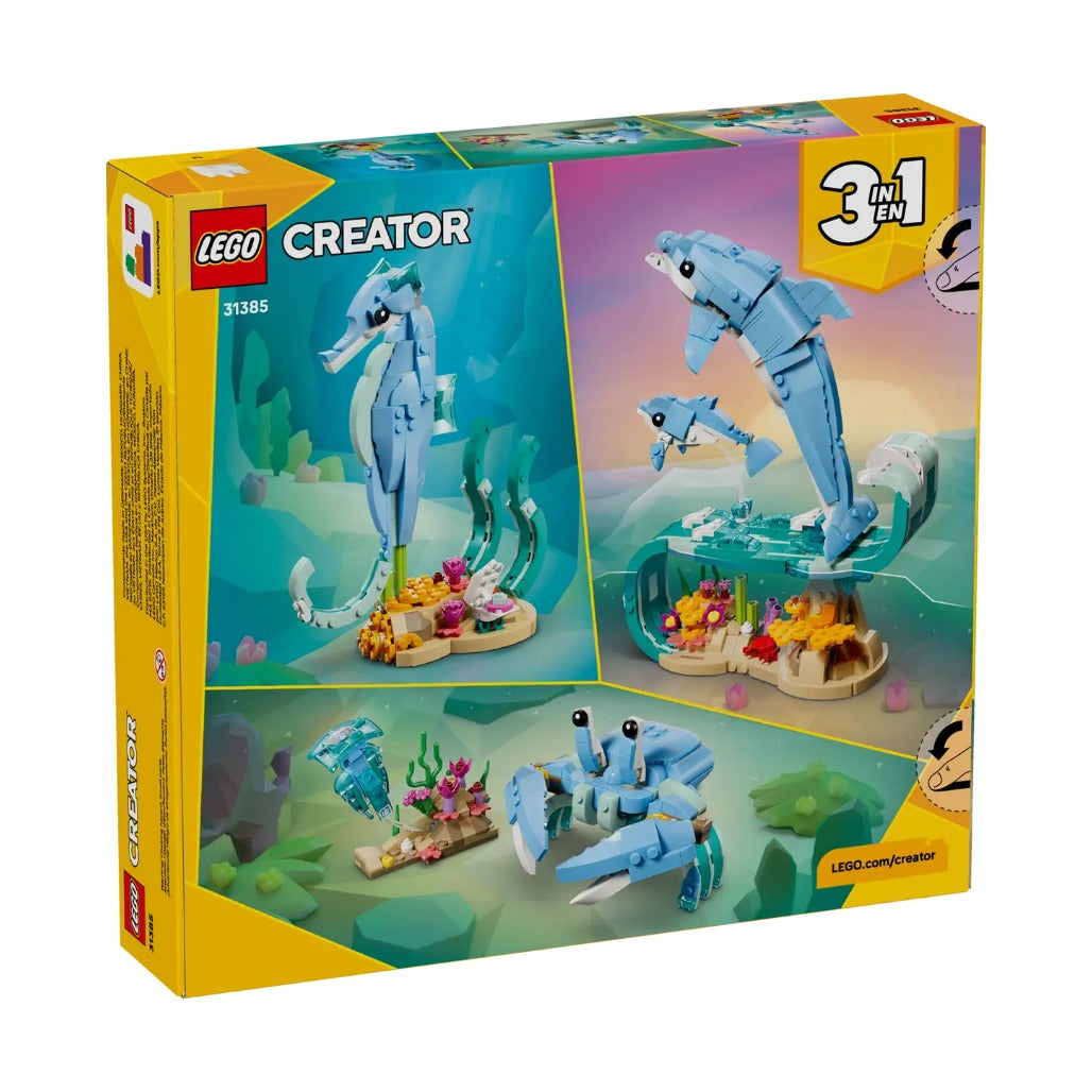 A Photo Of LEGO Creator 3-in-1 Sea Animals: Beautiful Dolphins 542 Pieces - 31385