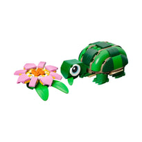 LEGO Creator 3-in-1 Turtle with a Water Lily Flower 124 Pieces - 31377