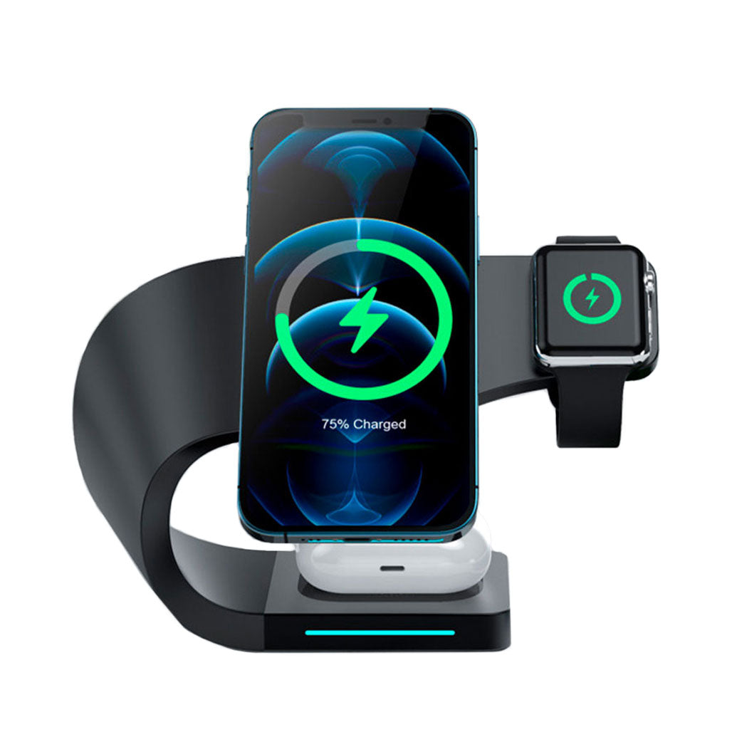 A Photo Of Wireless Charger 3-in-1 Open Wireless Era Qi 15W – Efficient and Convenient Charging Solution