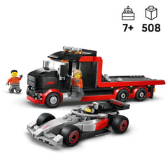 A Photo Of LEGO F1® Display Truck with Audi F1® Race Car - 508 Pieces - 60493
