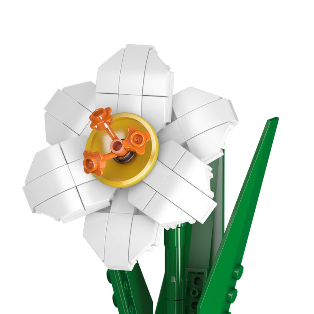 A Photo Of Mould King Narcissus Flower Building Toy Set - 122 Pieces - 24008