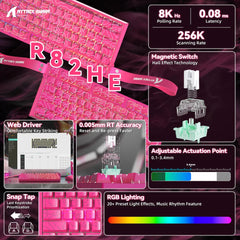 A Photo Of Attack Shark R82 HE - 75% Wired Magnetic Gaming Keyboard