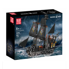 A Photo Of Mould King Black Pearl Pirate Ship Building Toy Set - 932 Pieces - 10195