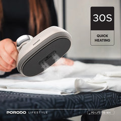 A Photo Of Porodo Lifestyle Retro Thermometer Steam & Heat Iron PDLFST116WH - White