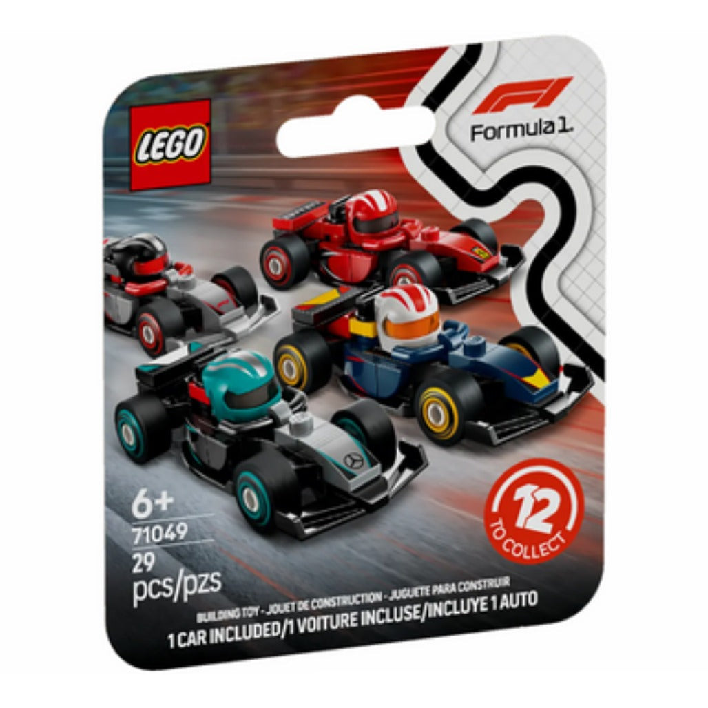 A Photo Of LEGO Minifigures F1® Collectible Race Cars 29 Pieces - 71049