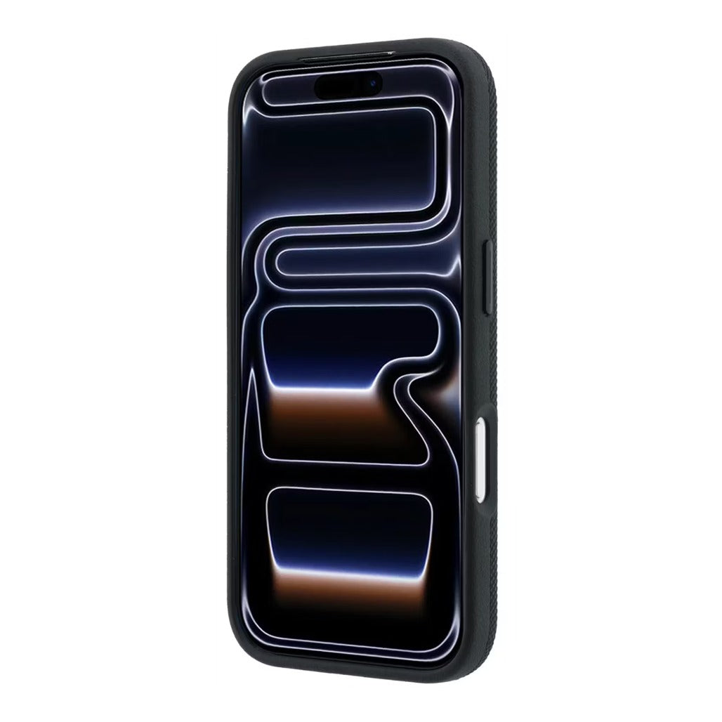 A Photo Of Lacoste iPhone 18 Pro Max/17 Pro Max Black MagSafe Case with Iconic Petit Pique Hard Case & 360° Rotating Ring Stand