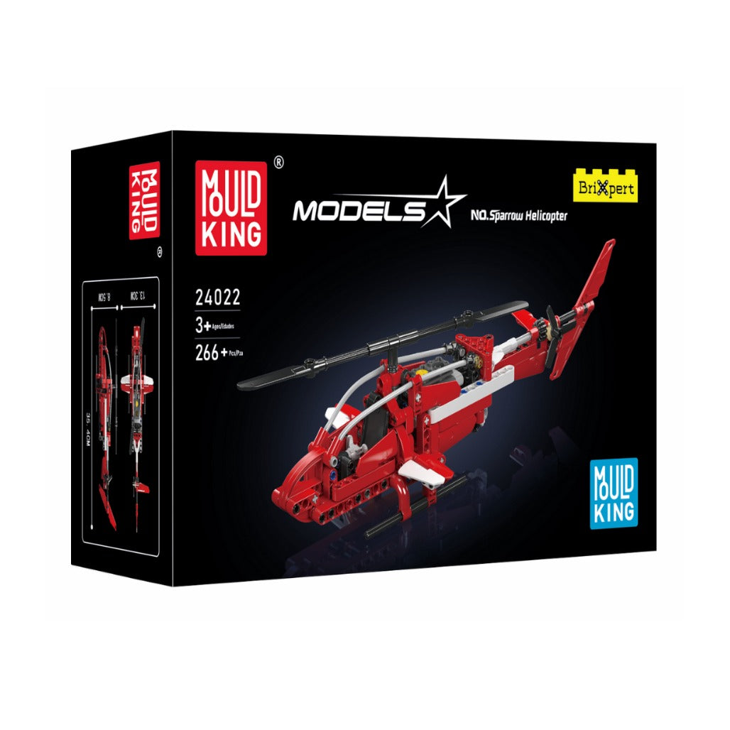 A Photo Of Mould King Rescue Helicopter Building Toy Set - 266 Pieces - 24022