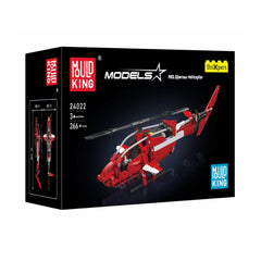 A Photo Of Mould King Rescue Helicopter Building Toy Set - 266 Pieces - 24022
