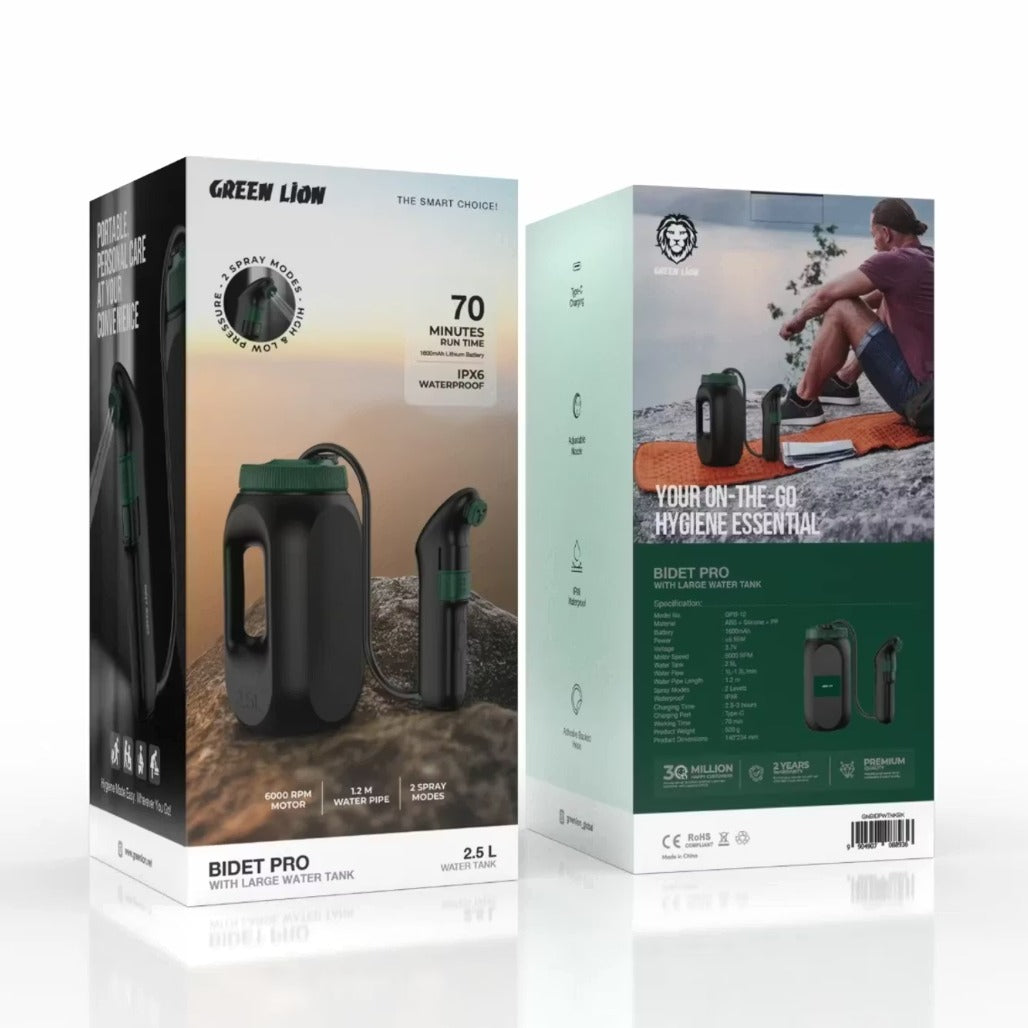 A Photo Of Green Lion Bidet Pro with Large Water Tank - GNBIDPWTNKBK