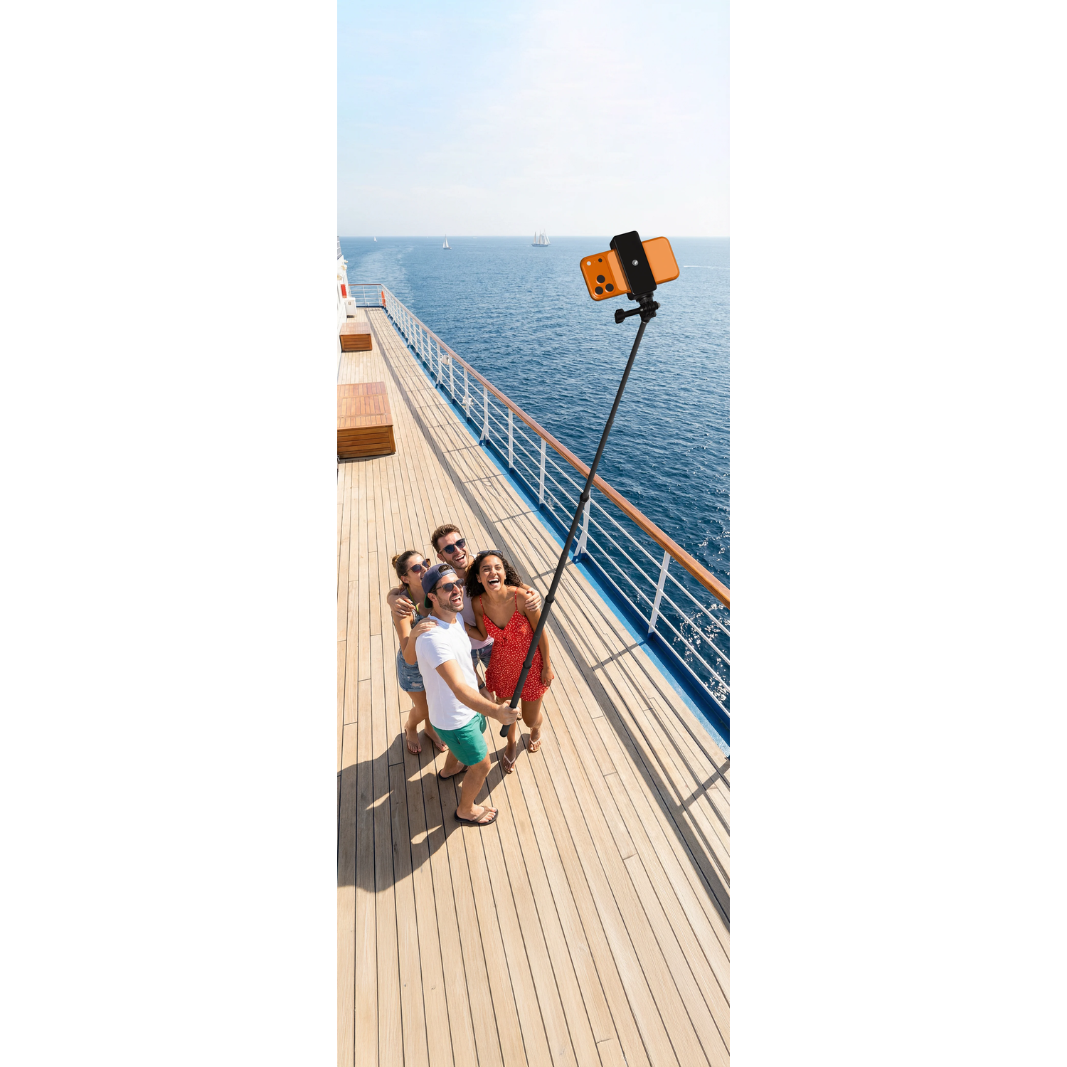 A Photo Of Green Lion Selfie Stick ELEVATE PRO GNELESTK3MBK - 3M Telescopic, Black